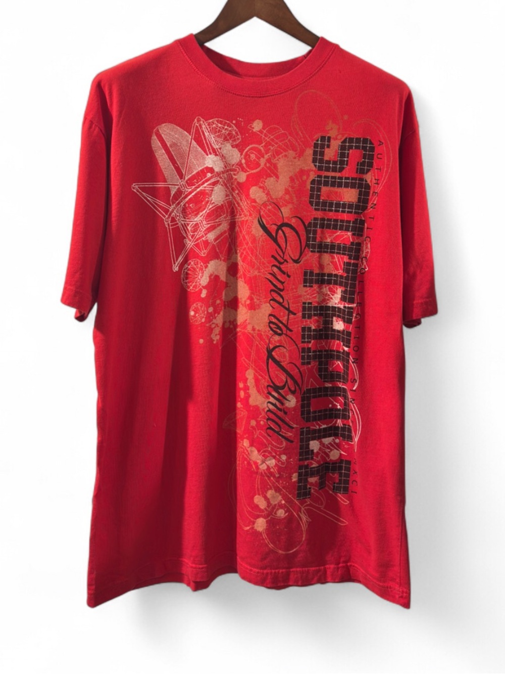 Vintage Y2K Southpole Red Graphic T-Shirt Size Men’s XXL